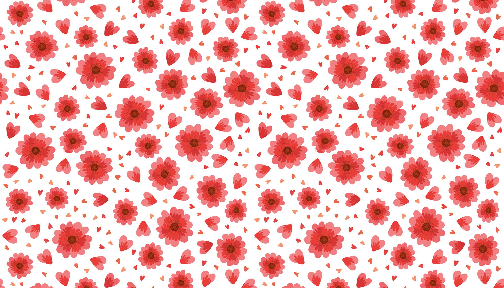 Floral vinyl carpet floral heart design - TenStickers