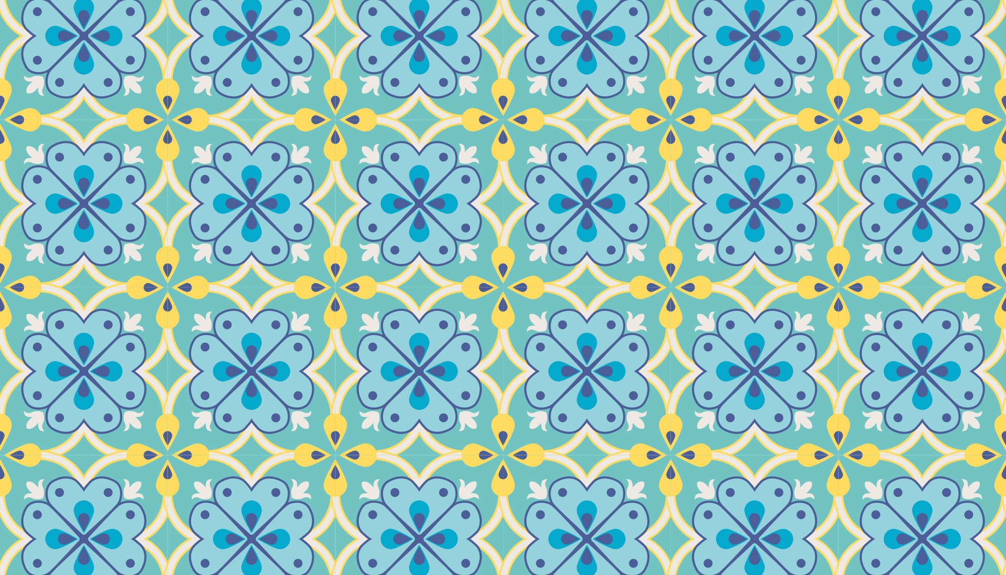 Blooming elements tile vinyl carpet - TenStickers