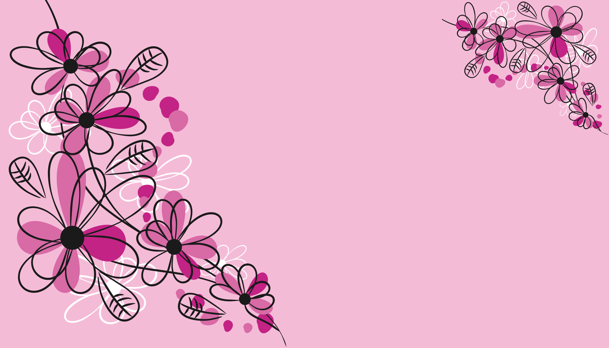 Blossom Pink Charm floral vinyl carpet - TenStickers