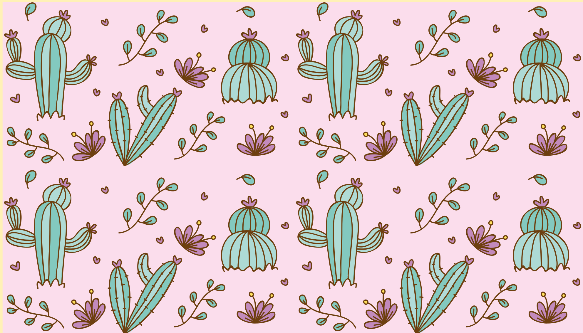 Floral vinyl carpet cactus floral design - TenStickers