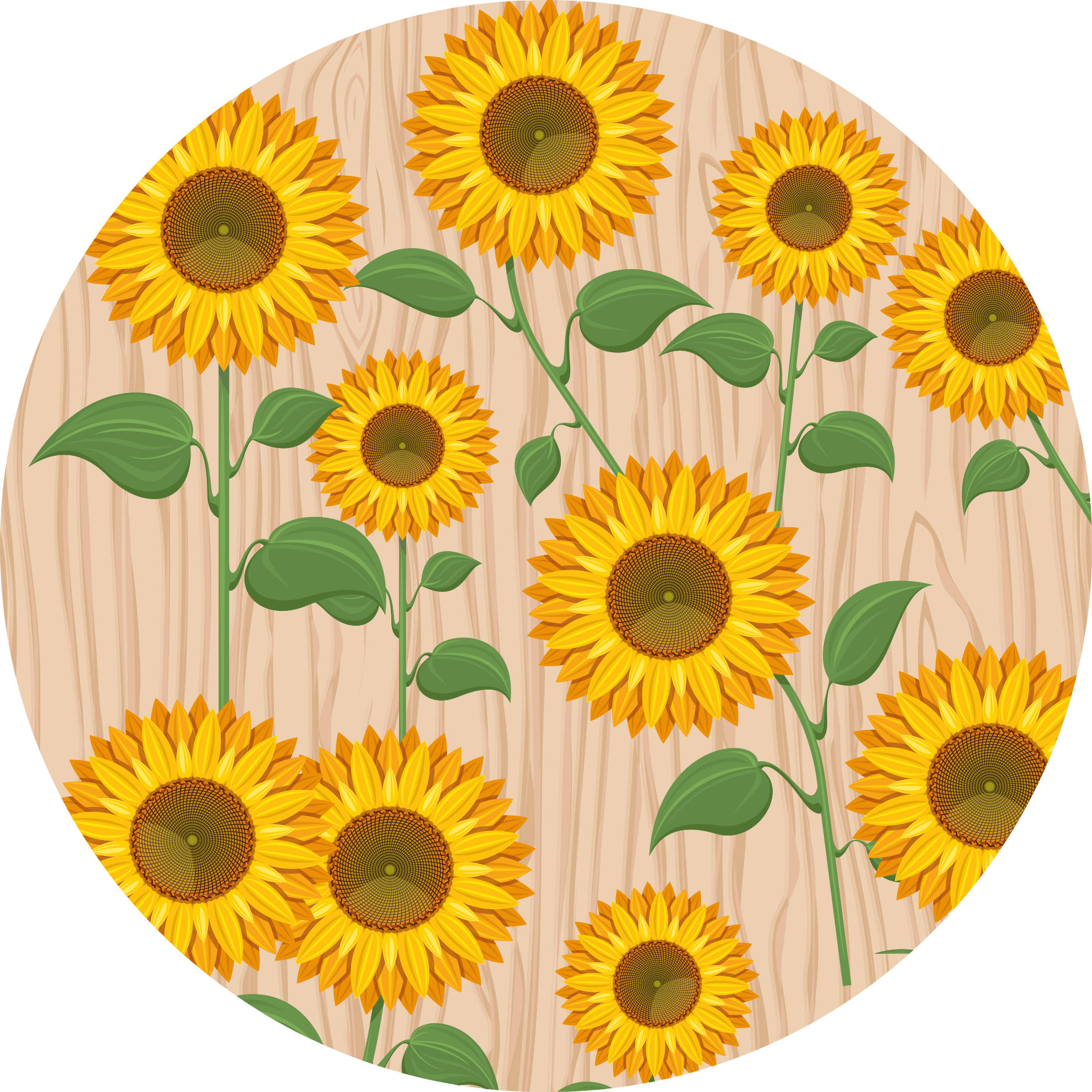 Sunflower bouquet floral vinyl carpet - TenStickers