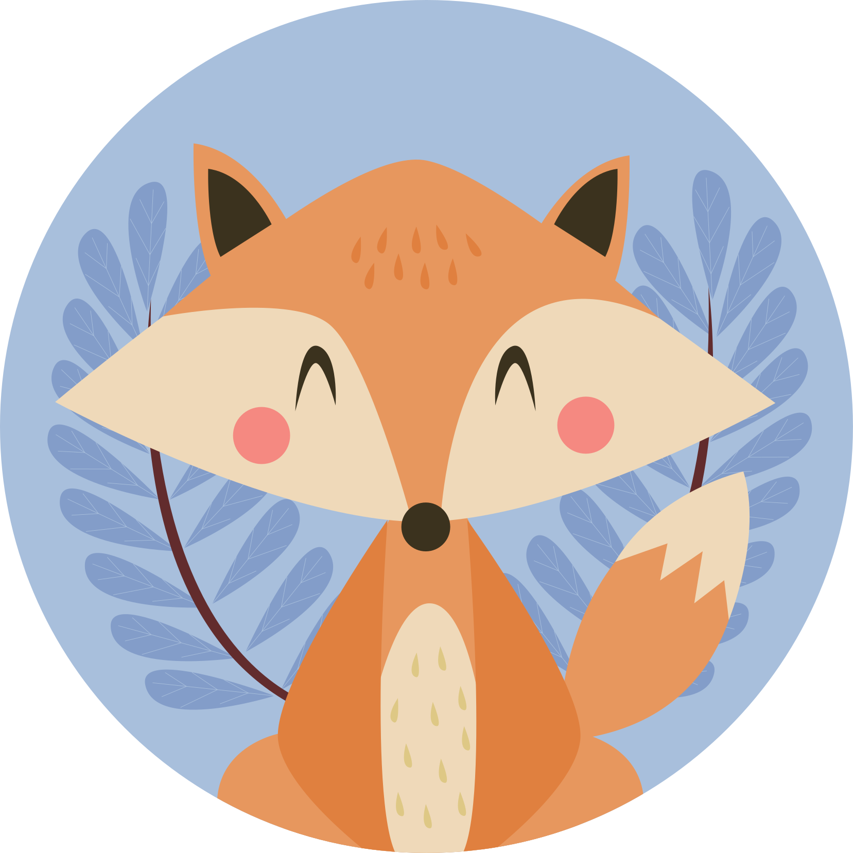 Fox illustration kids vinyl carpet - TenStickers