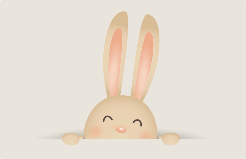 Happy Bunny Face kids vinyl carpet - TenStickers