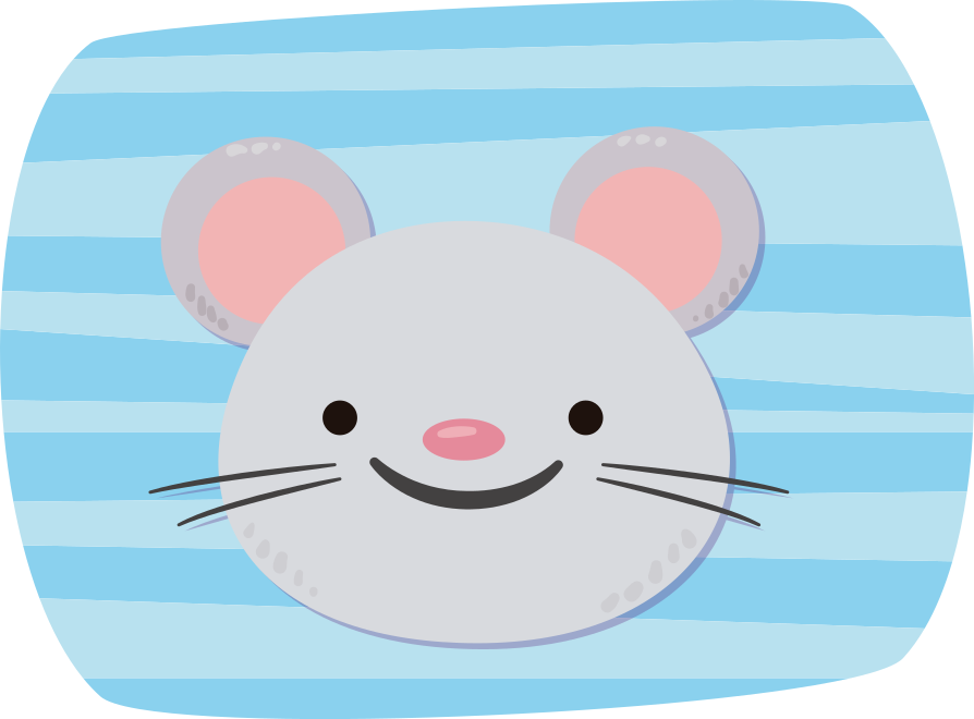Cute Mouse Face kids vinyl carpet - TenStickers