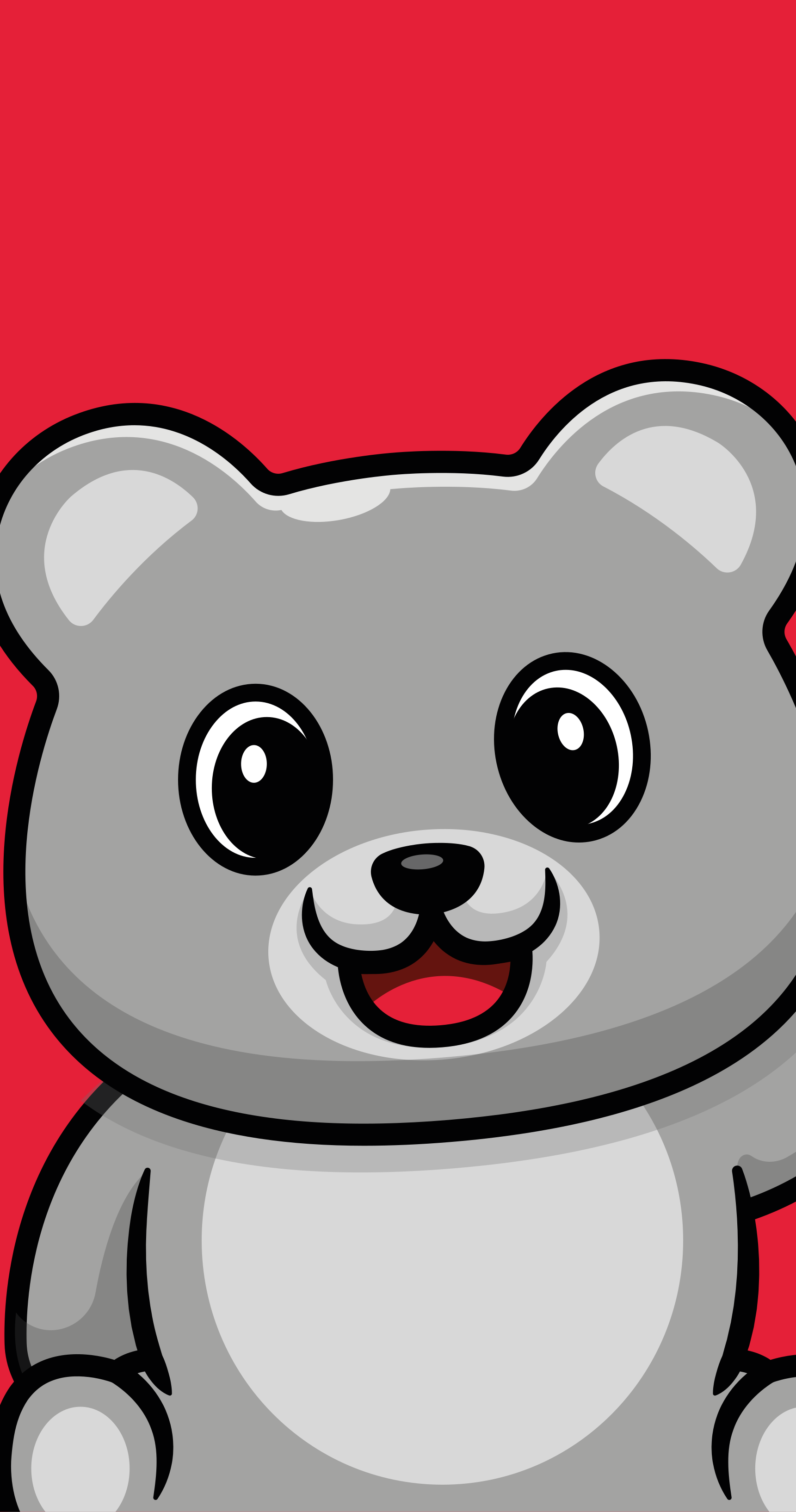 Cheerful Bear Face kids vinyl carpet - TenStickers