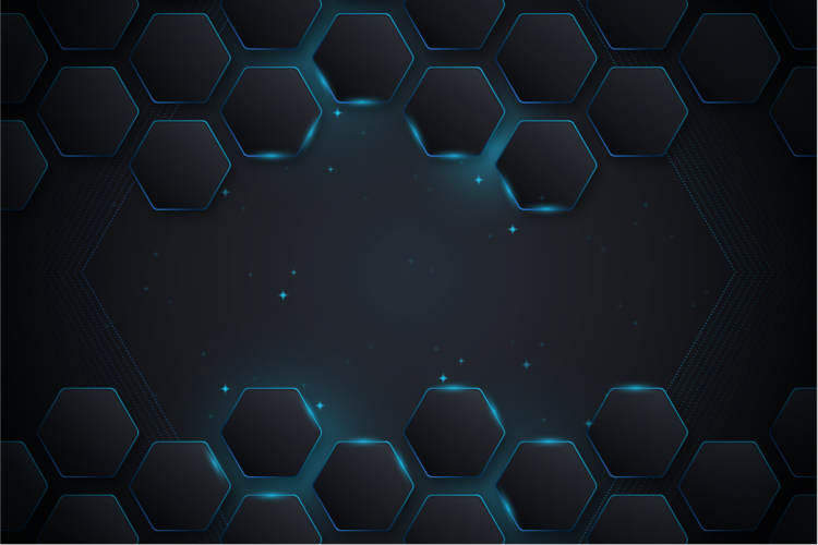 Blue hexagonal layout geometric vinyl carpet - TenStickers