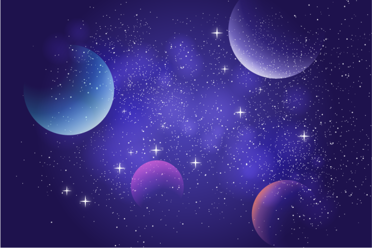 COSMIC SPACE SCENE star vinyl carpet - TenStickers