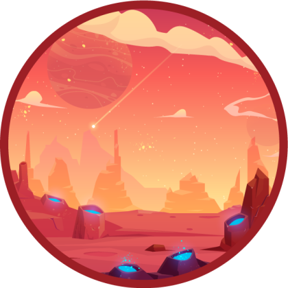 Cosmic Desert Scene star vinyl carpet - TenStickers