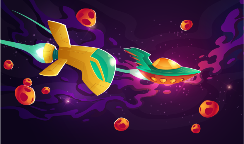 Cosmic Journey Concept kids vinyl carpet - TenStickers