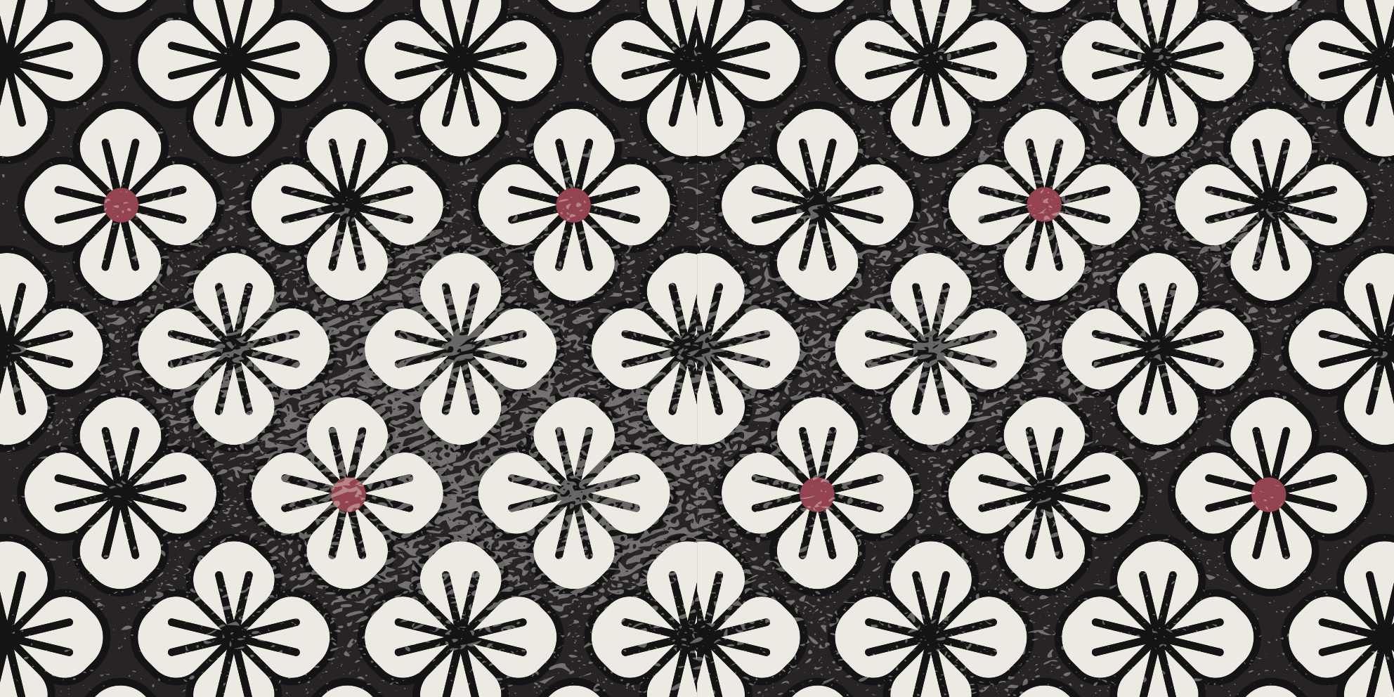 Stylish brown clovers floral vinyl carpet - TenStickers