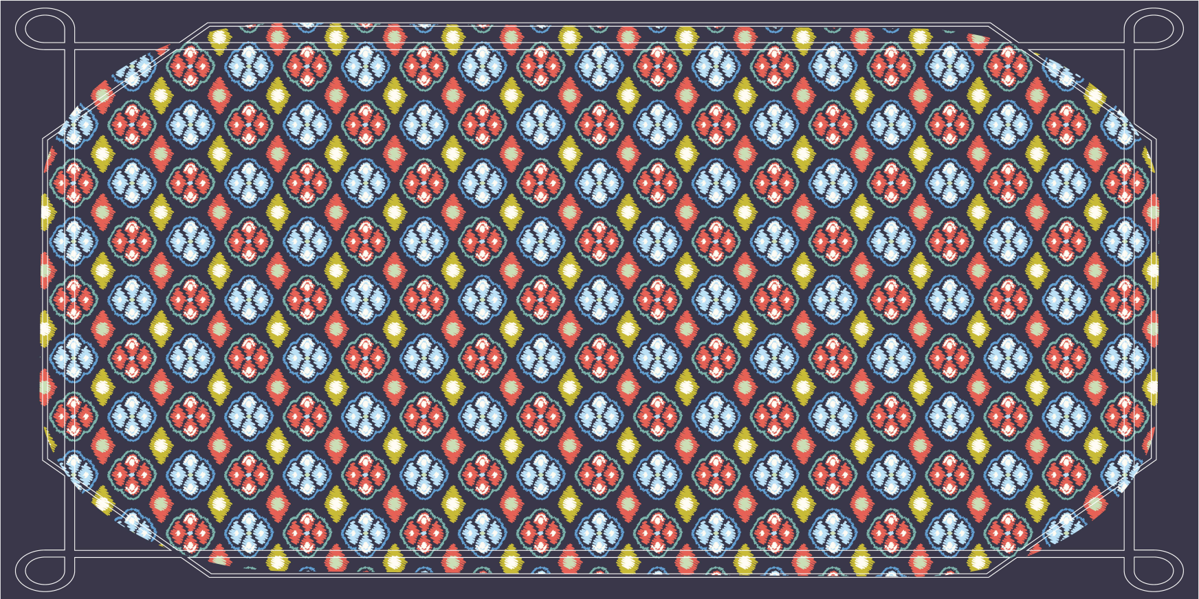 Colorful mosaic composition entrance hall vinyl carpet - TenStickers