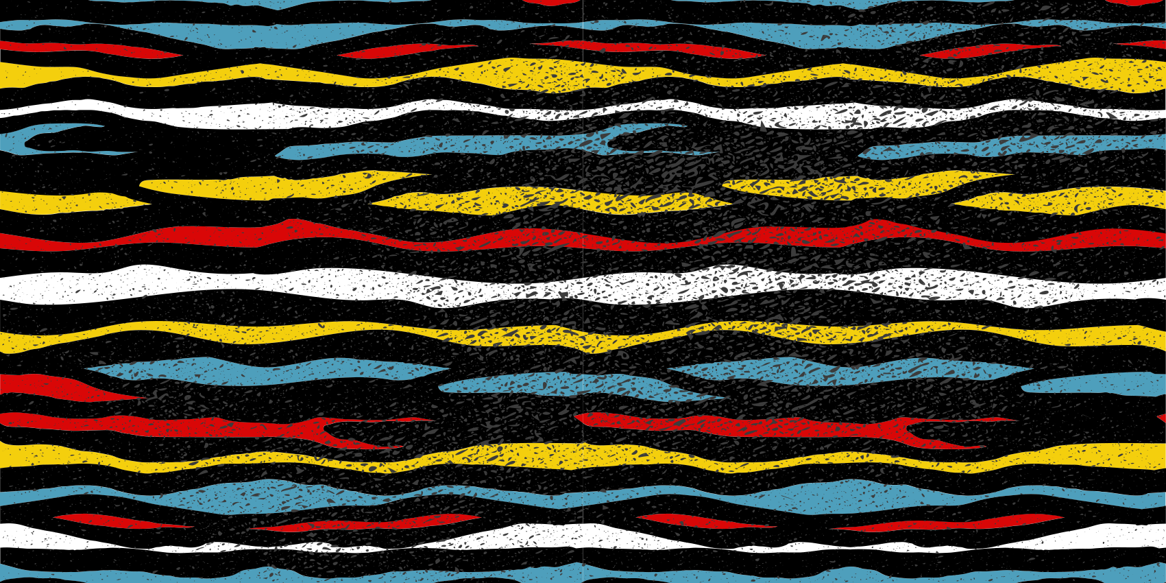 Colorful wavy design striped vinyl carpet - TenStickers