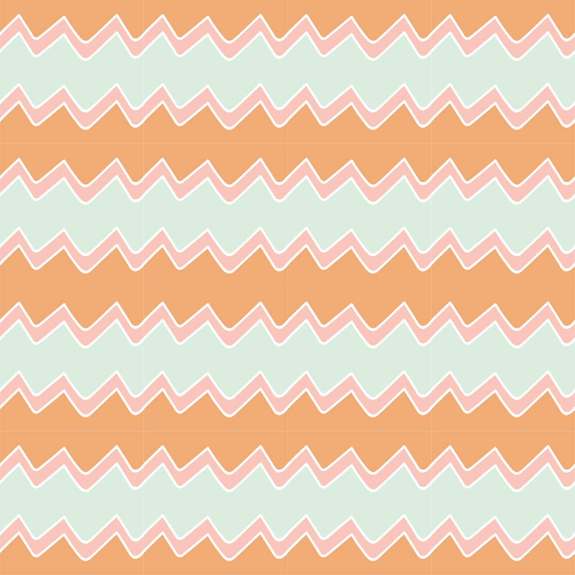 Beige and blue zigzag pattern geometric vinyl carpet - TenStickers