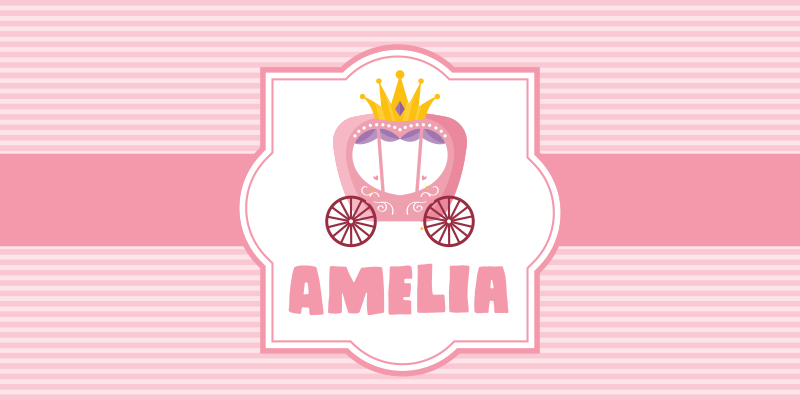Custom princess carriage kids vinyl carpet - TenStickers