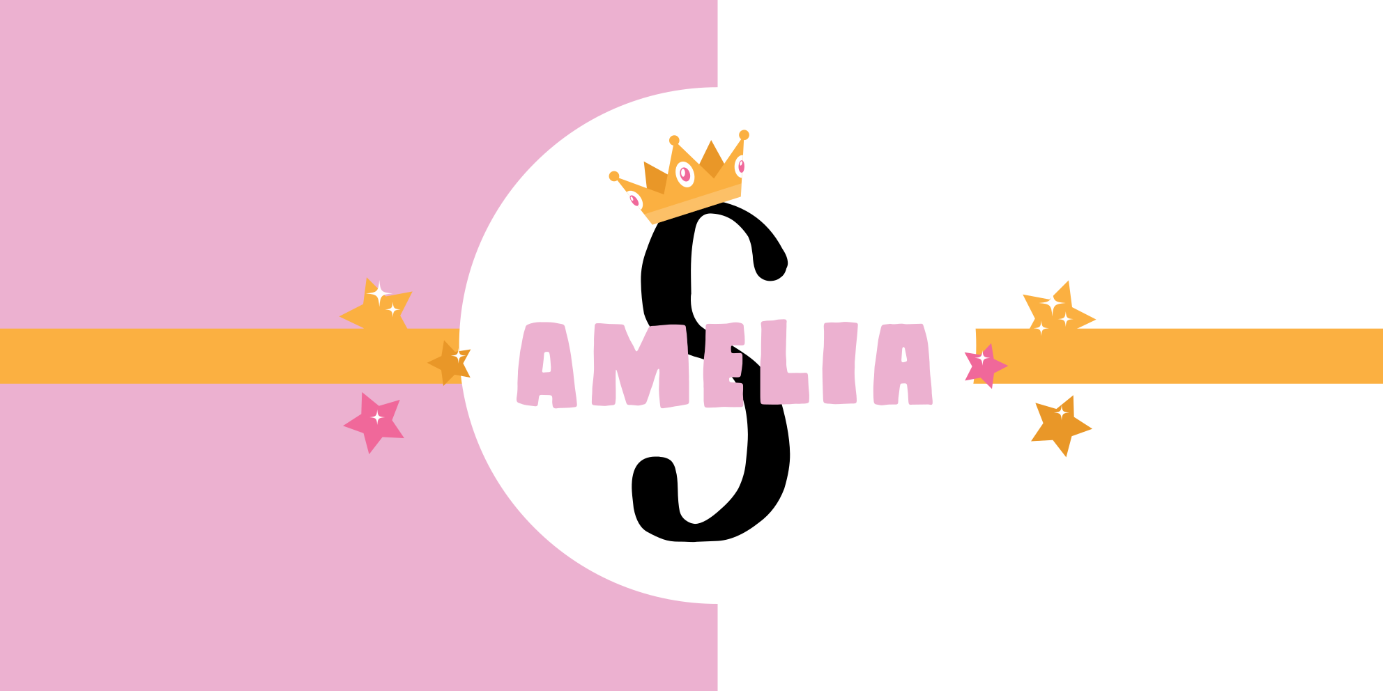 Personalised crown with initial kids vinyl carpet - TenStickers
