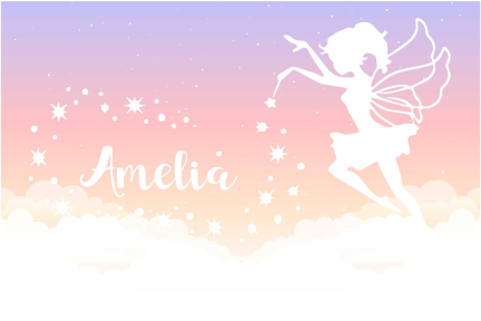 Personalized fairy cloud custom vinyl carpet - TenStickers