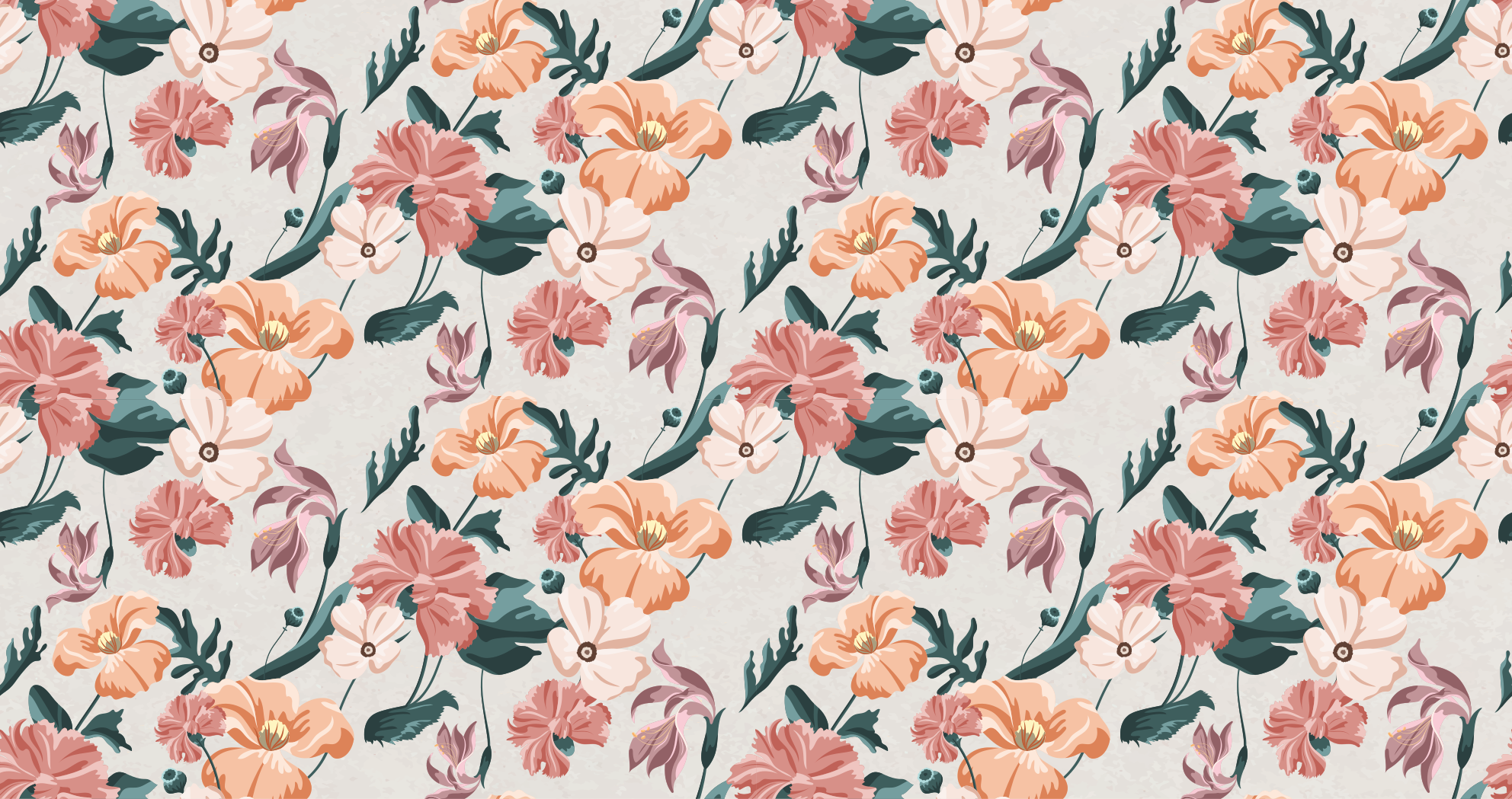 Floral vinyl carpet botanical delight - TenStickers