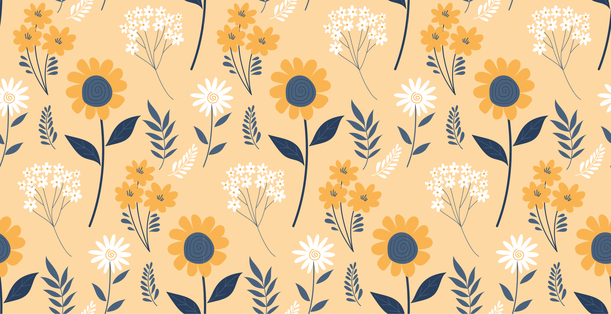 Floral vinyl carpet joyful botanical design - TenStickers