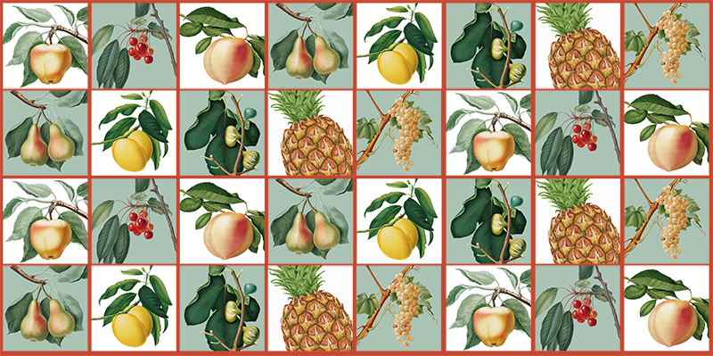Fruit tiled pattern kitchen vinyl carpet - TenStickers