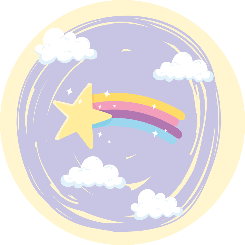 NIGHT SKY MAGIC kids vinyl carpet - TenStickers