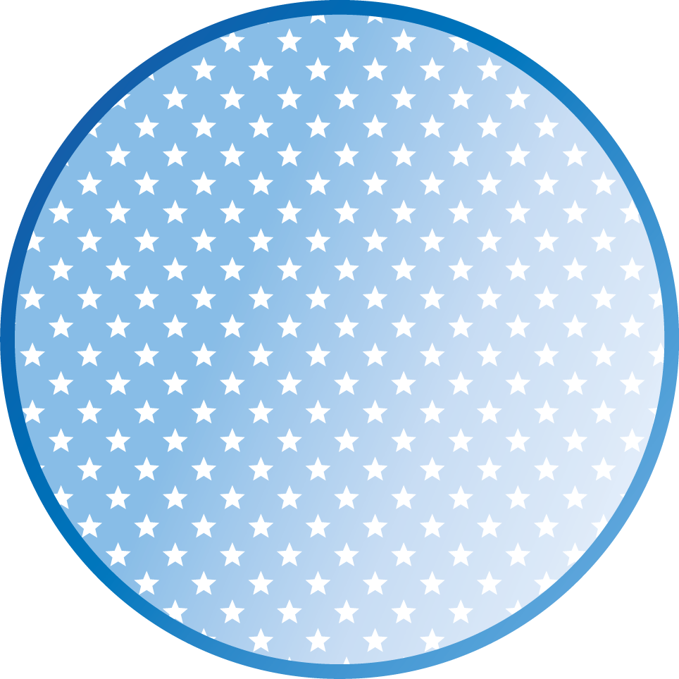 Blue circular pattern star vinyl carpet - TenStickers