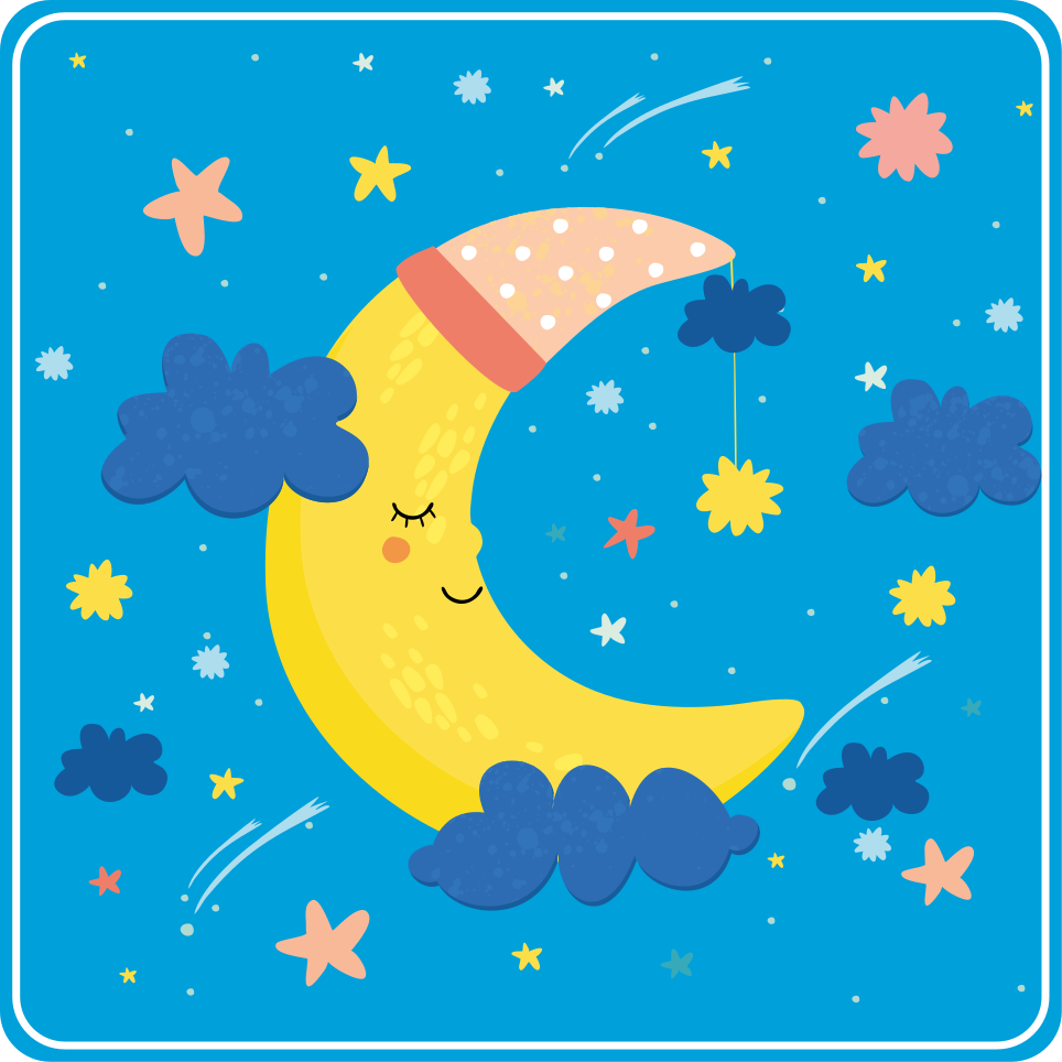 Smiling Moon star vinyl carpet - TenStickers