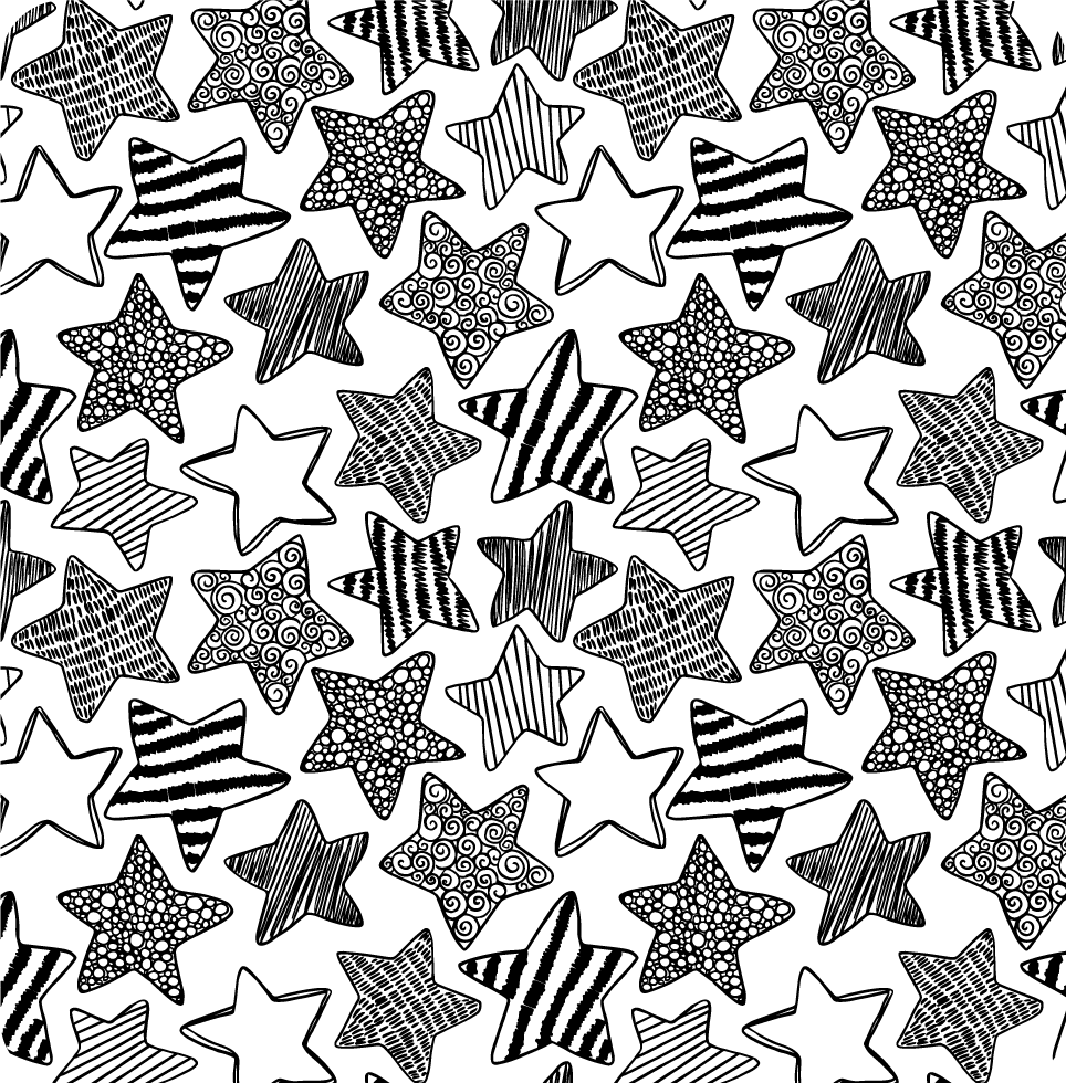 Stylish Star Pattern nursery vinyl carpet - TenStickers
