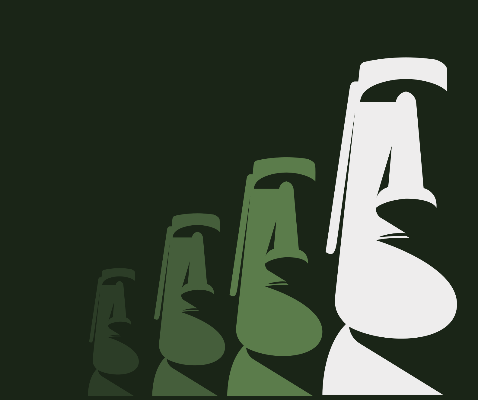 Moai Statues Outline living room vinyl carpet - TenStickers