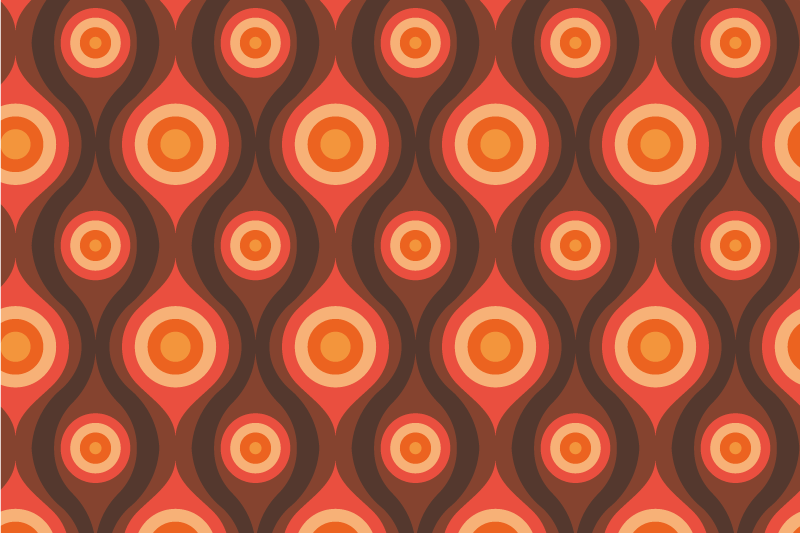 Vintage Circle Motif mosaic vinyl carpet - TenStickers