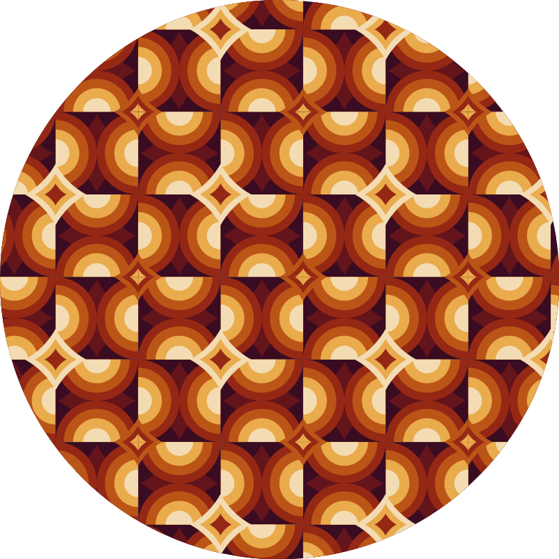 Vibrant Circle Pattern geometric vinyl carpet - TenStickers