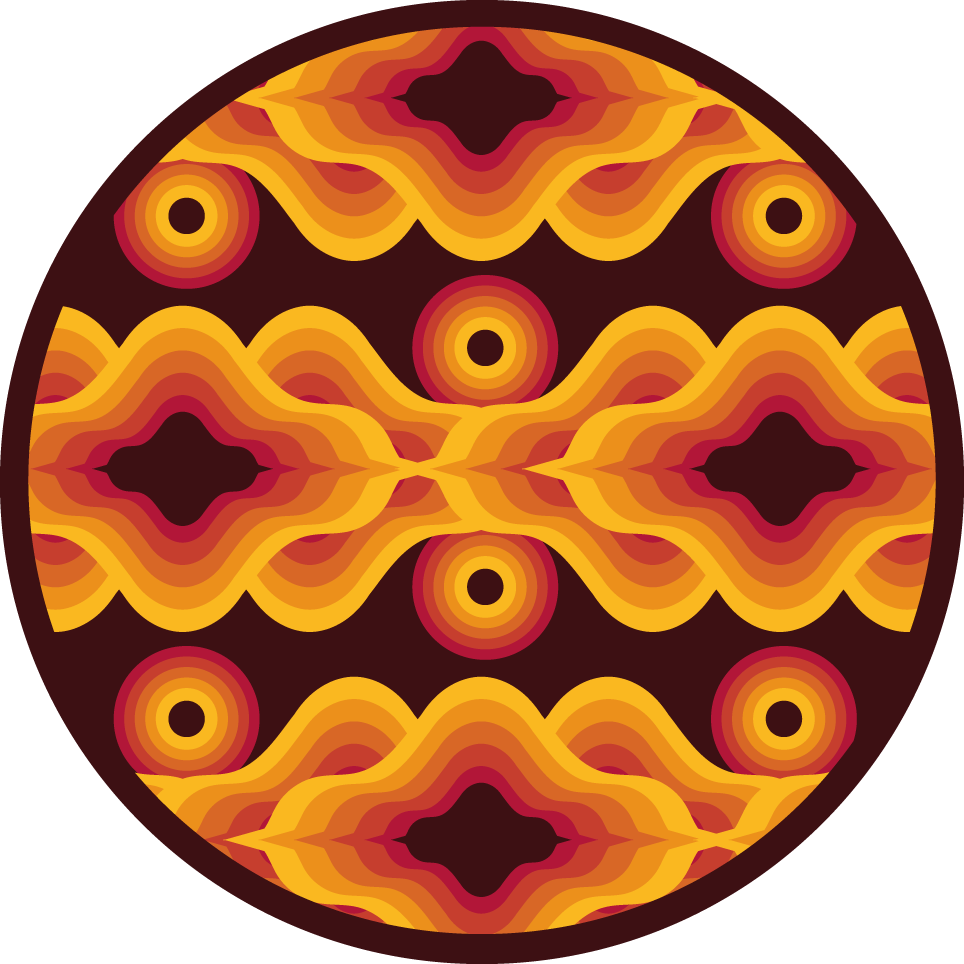 Vintage Spiral Motif mosaic vinyl carpet - TenStickers