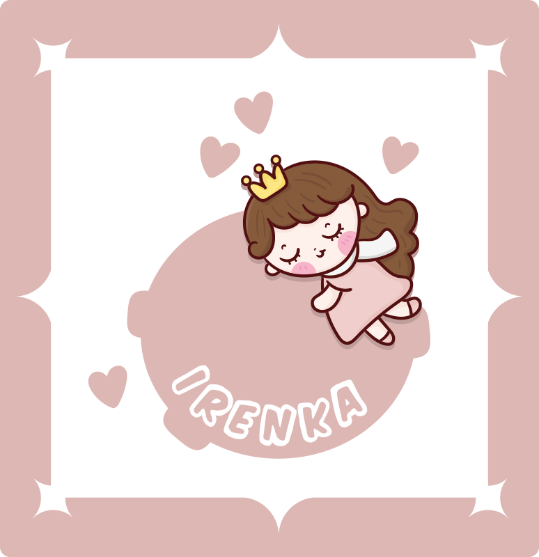 Cute Princess Theme custom vinyl carpet - TenStickers