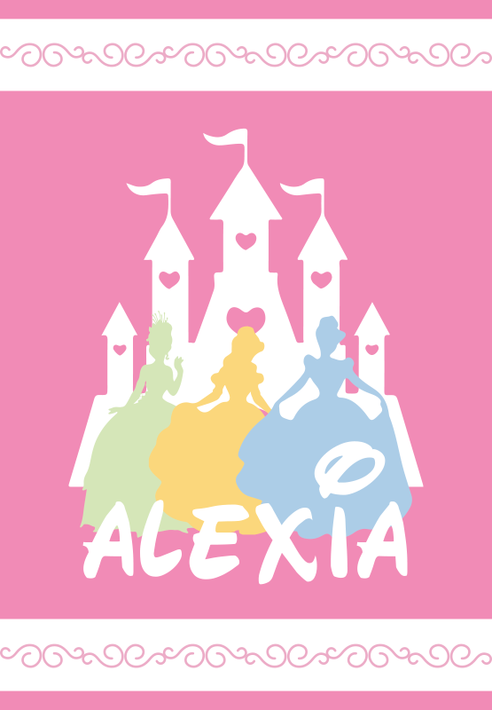 Fairy Tale Castle custom vinyl carpet - TenStickers