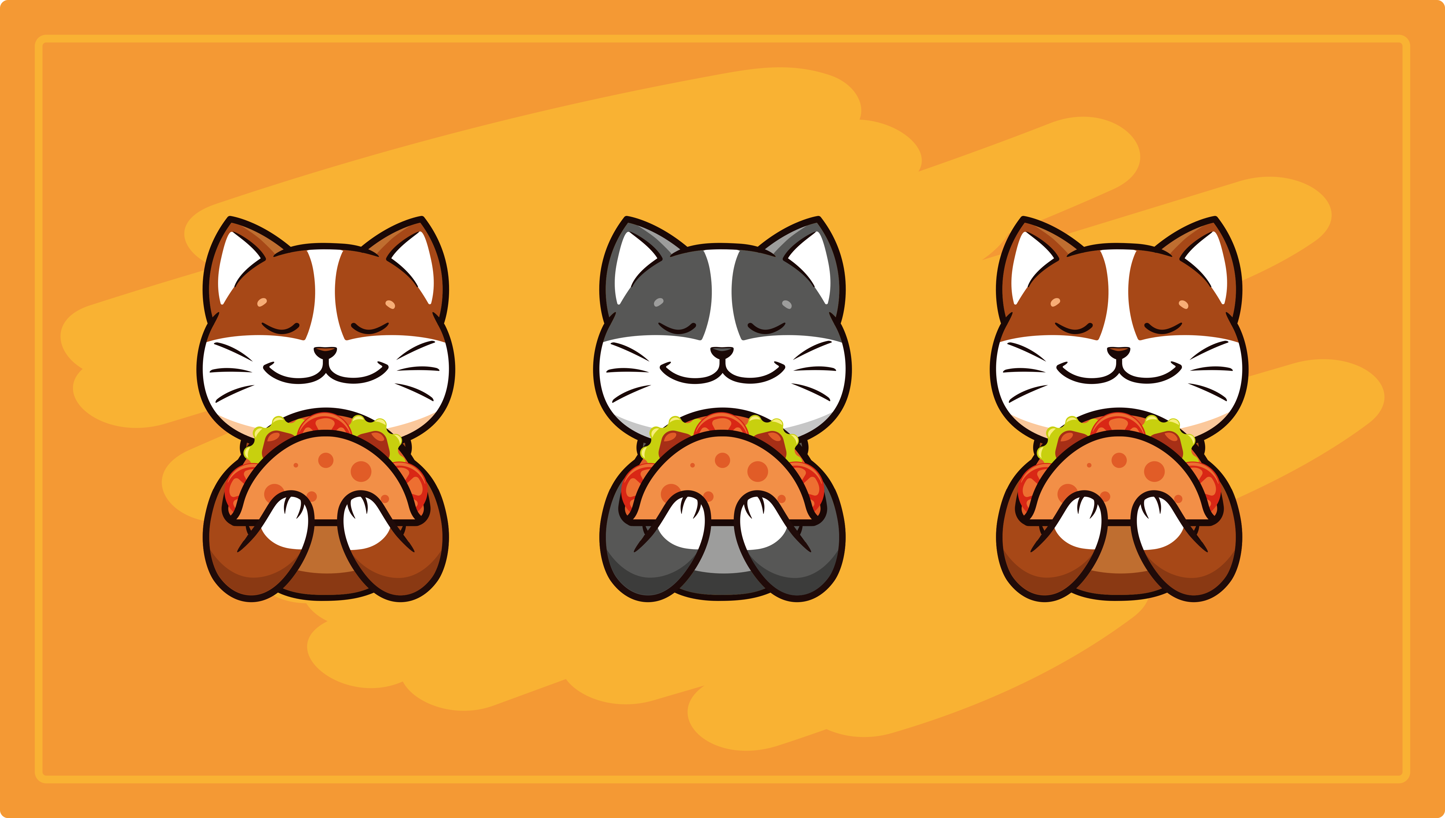 Happy Cat Trio kids vinyl carpet - TenStickers