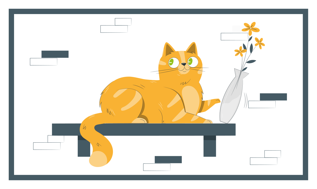 Playful Cat Scene kids vinyl carpet - TenStickers