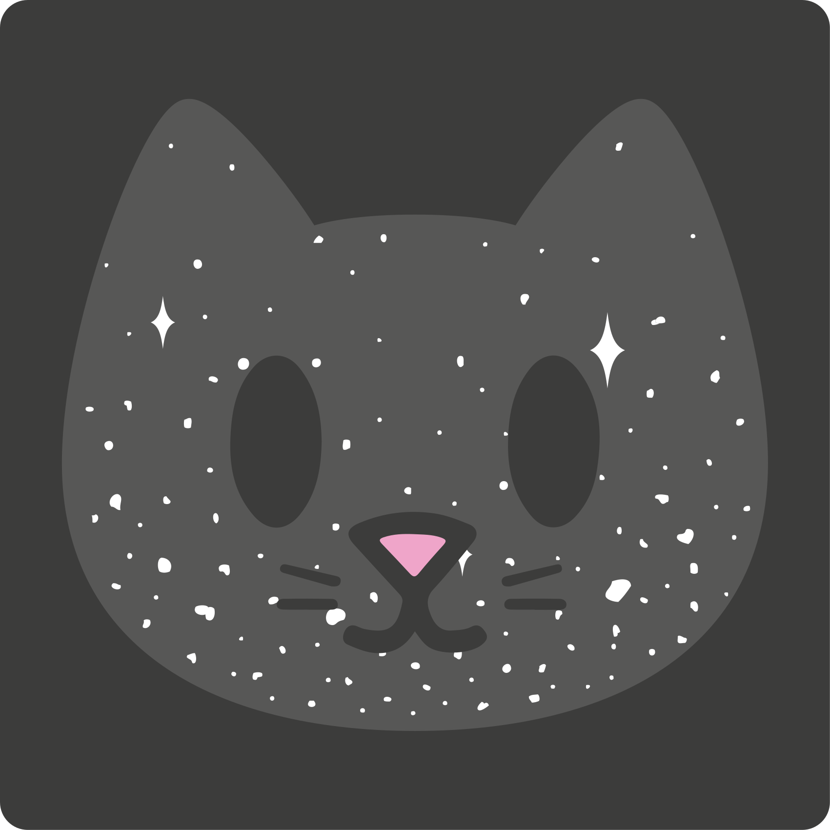 Cute Cat Face nursery vinyl carpet - TenStickers