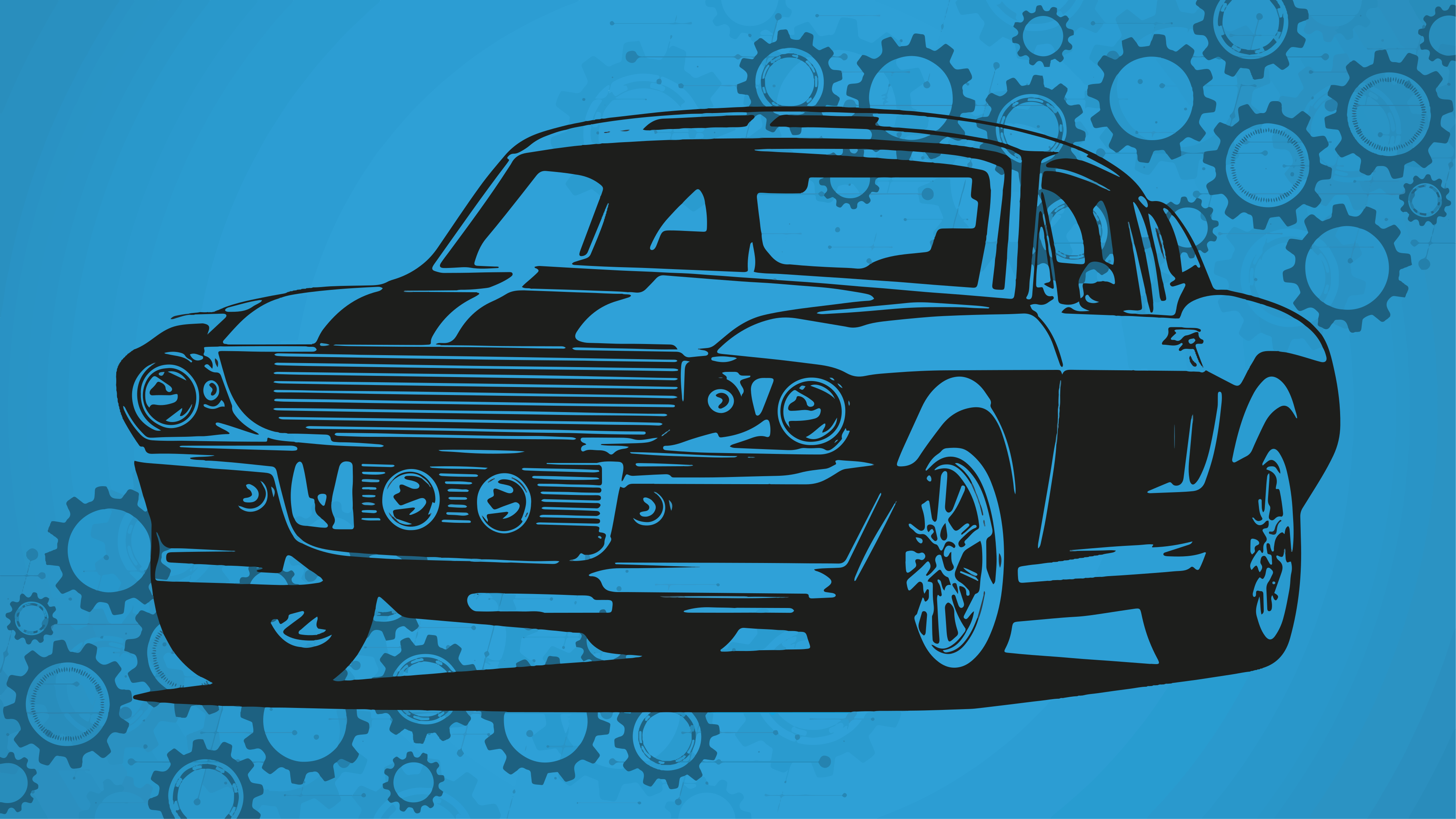 Timeless Automobile Depiction kids vinyl carpet - TenStickers