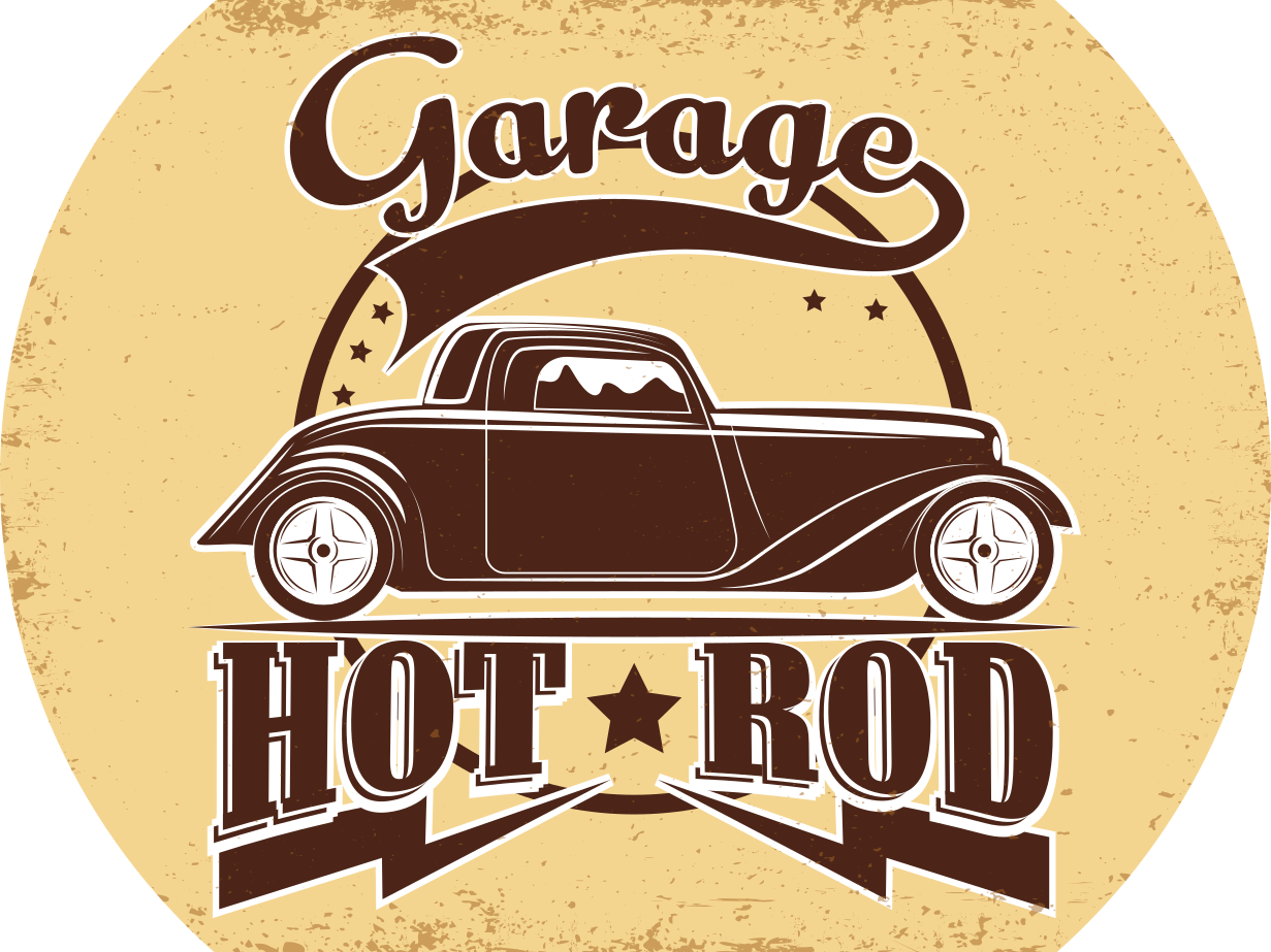 Garage hot rod vintage vinyl carpet - TenStickers