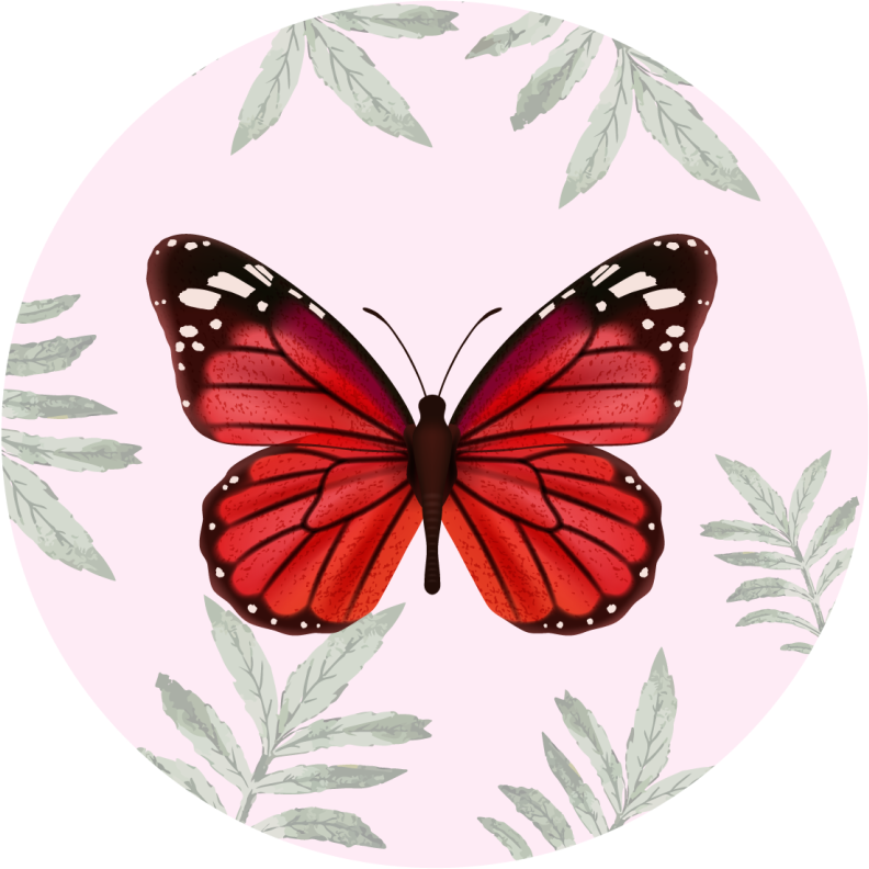 Butterfly Design floral vinyl carpet - TenStickers