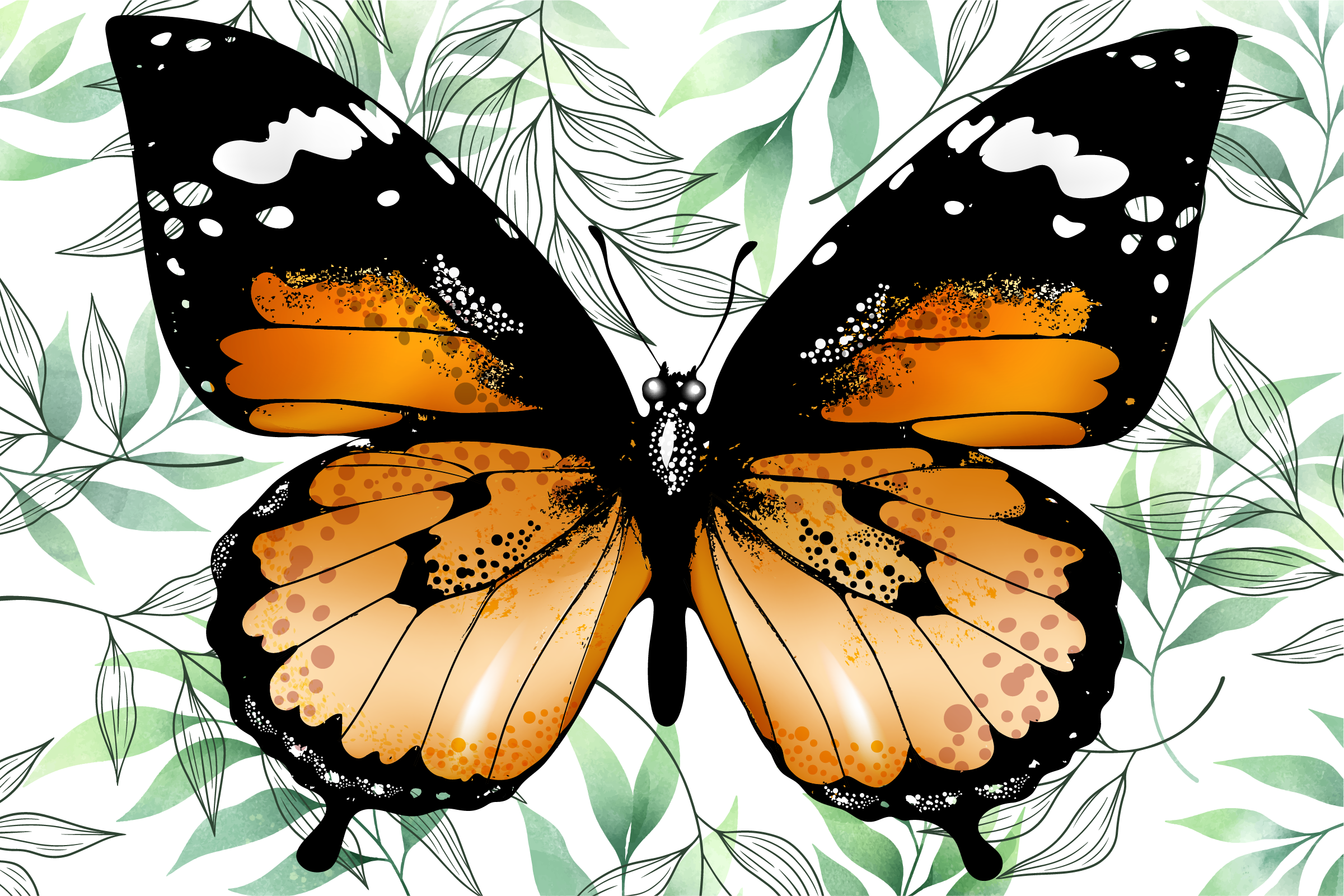 Colorful butterfly display animal vinyl carpet - TenStickers
