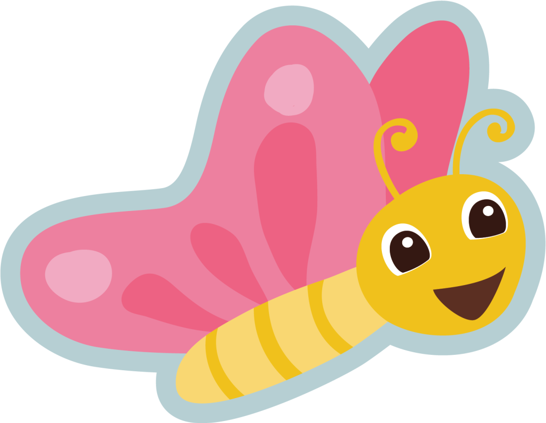 Colorful Butterfly Character kids vinyl carpet - TenStickers