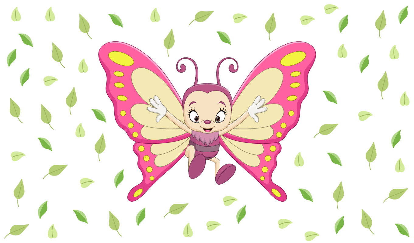 Vibrant Butterfly Figure kids vinyl carpet - TenStickers