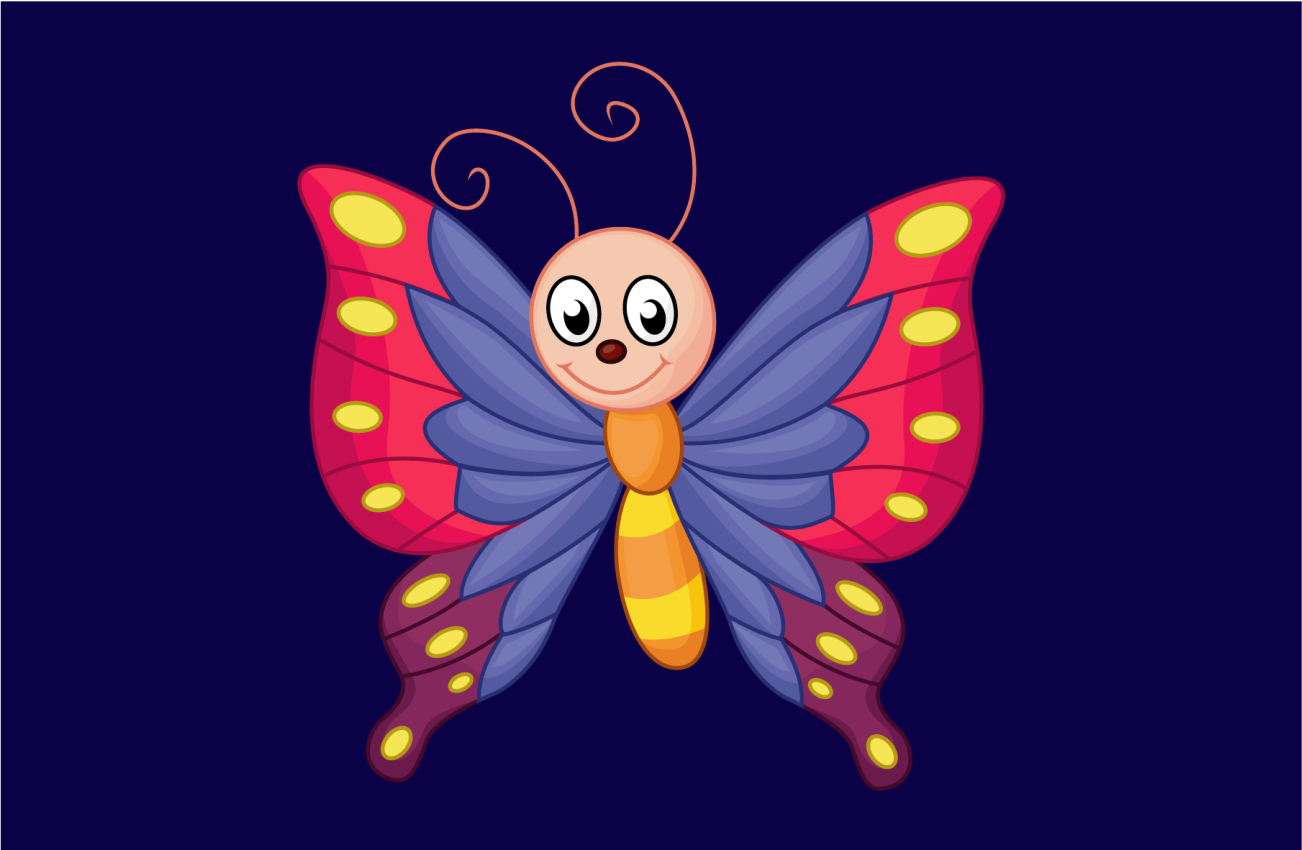 Happy butterfly flying kids vinyl carpet - TenStickers