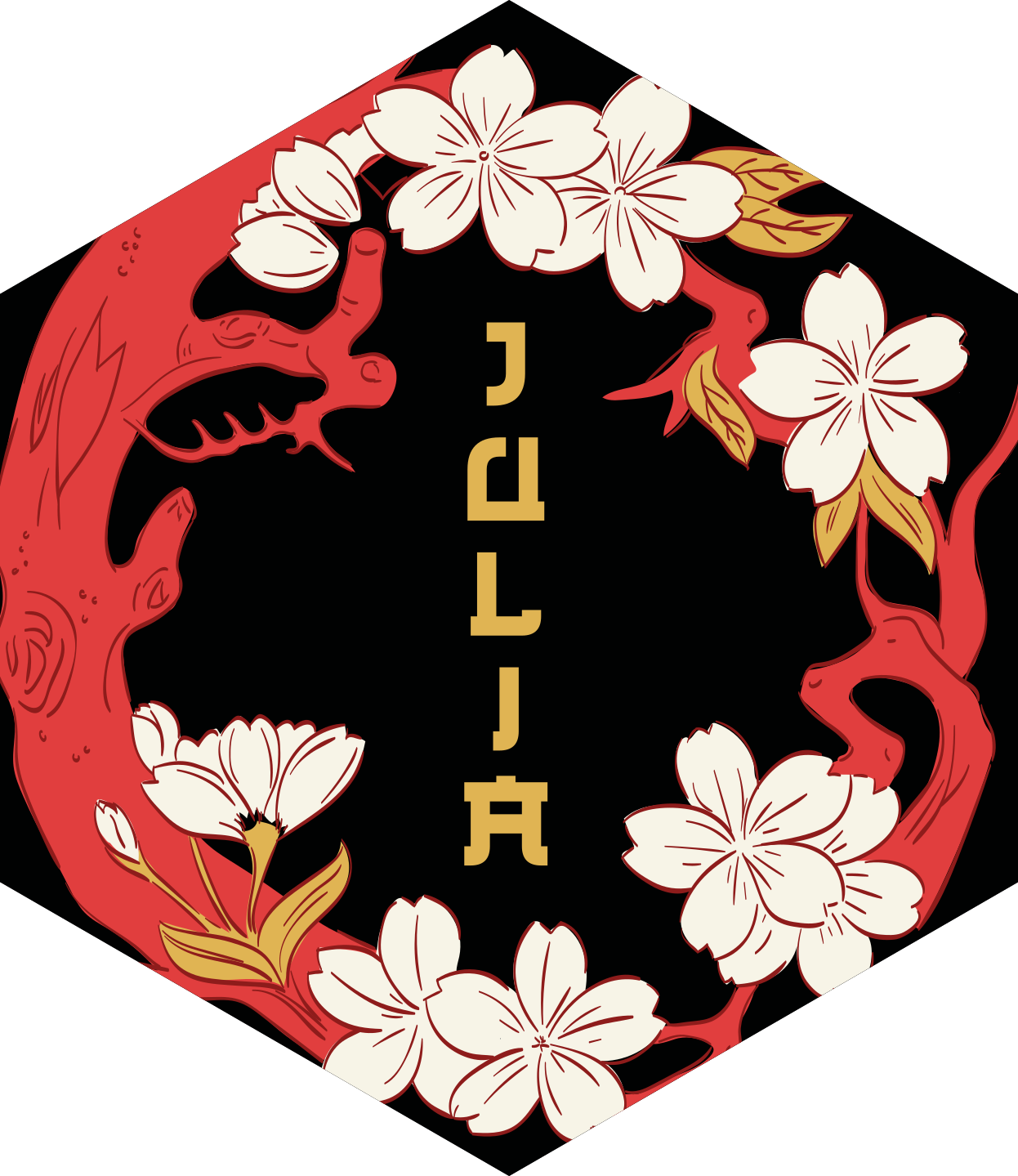 Personalized Floral Harmony custom vinyl carpet - TenStickers