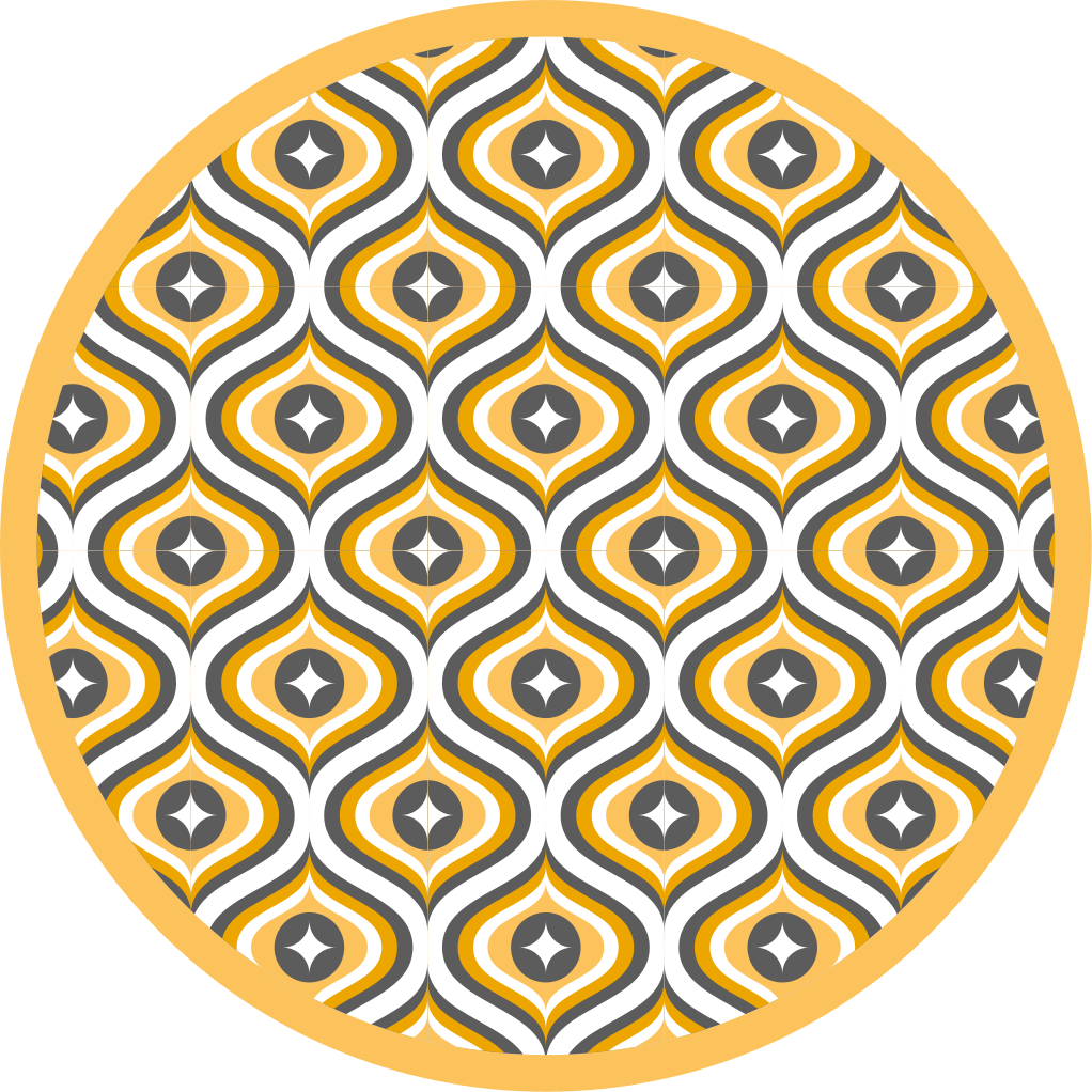 Curvy Jewel Pattern geometric vinyl carpet - TenStickers