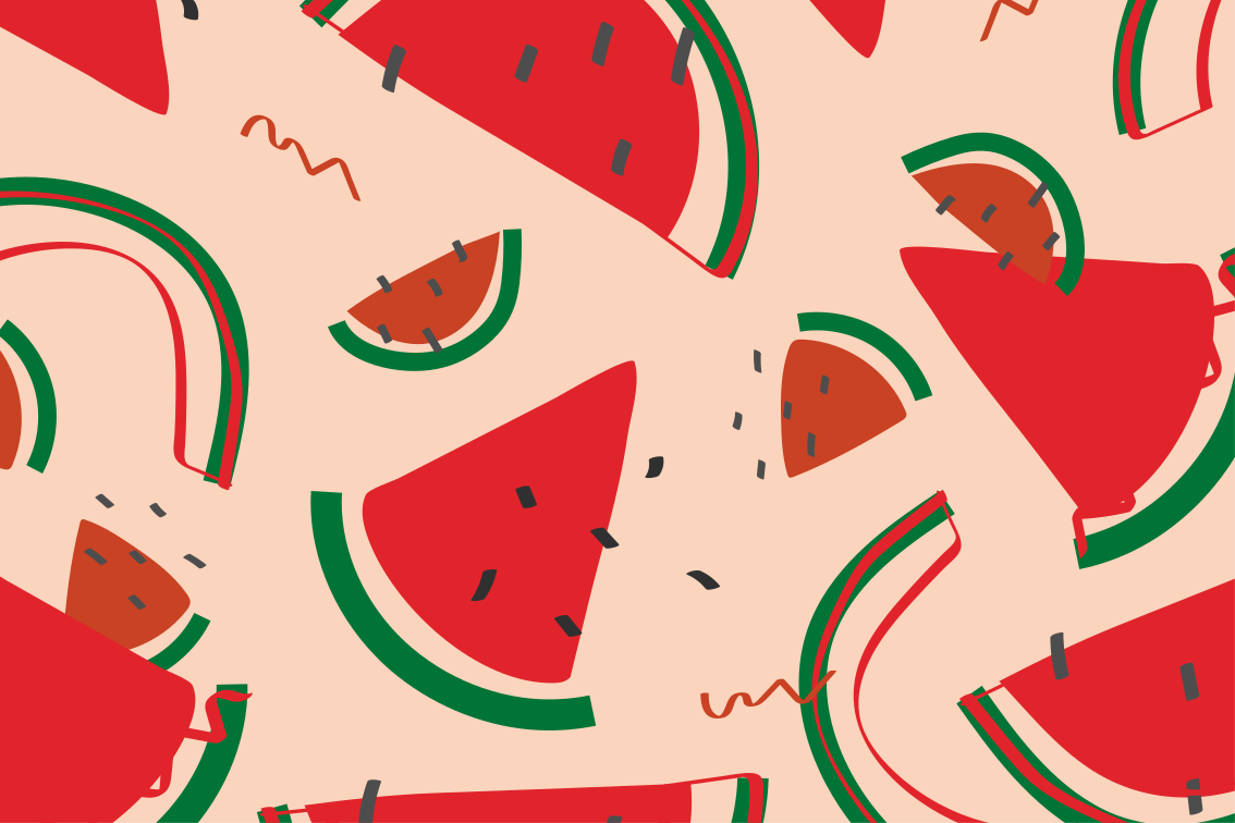 Watermelon Slice Fun kitchen vinyl carpet - TenStickers