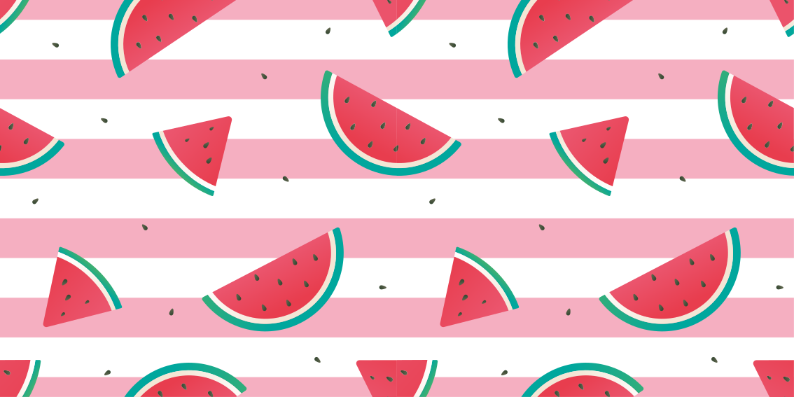 Watermelon Slice Illustration kitchen vinyl carpet - TenStickers