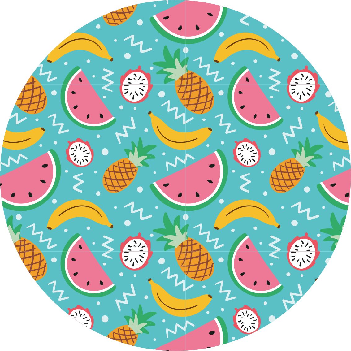 Tropical fruit fun kitchen vinyl carpet - TenStickers