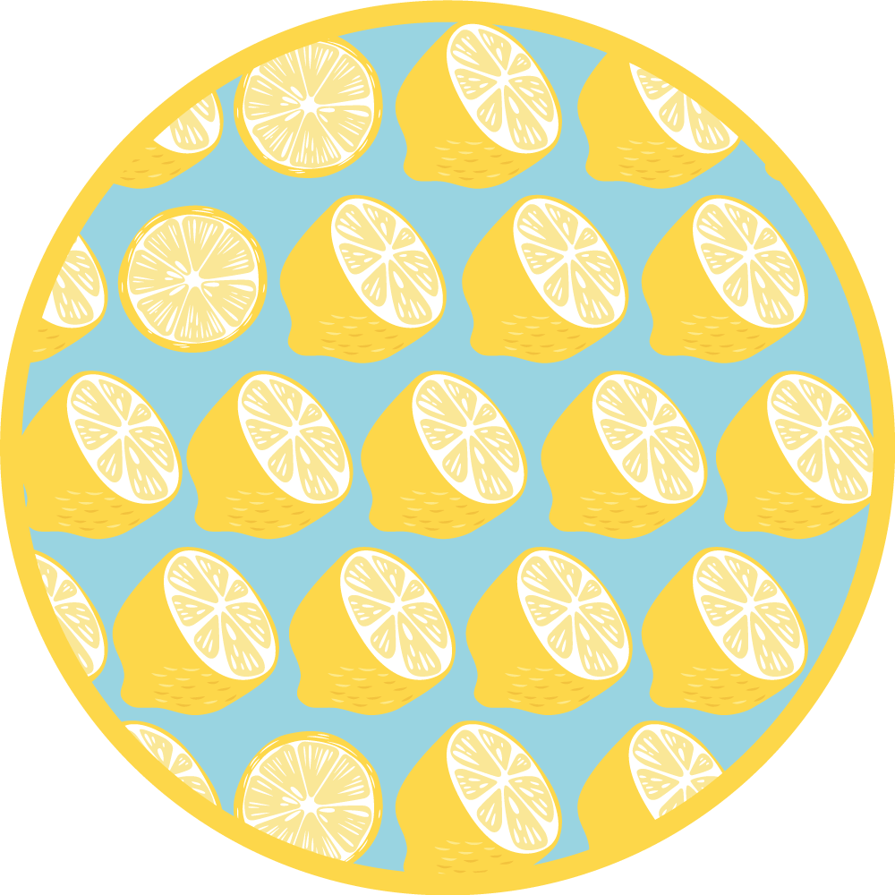 Lemon Slice Motif kitchen vinyl carpet - TenStickers