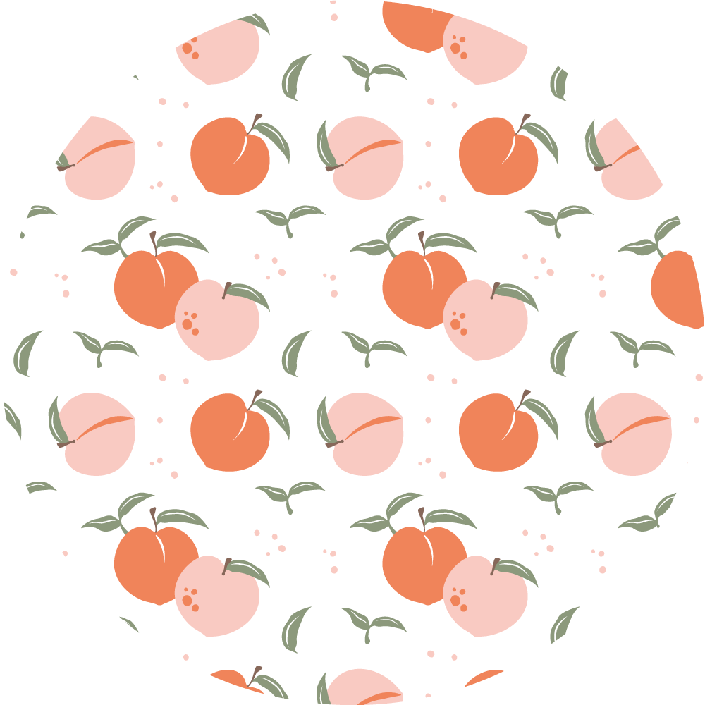 Peach orchard pattern kitchen vinyl carpet - TenStickers